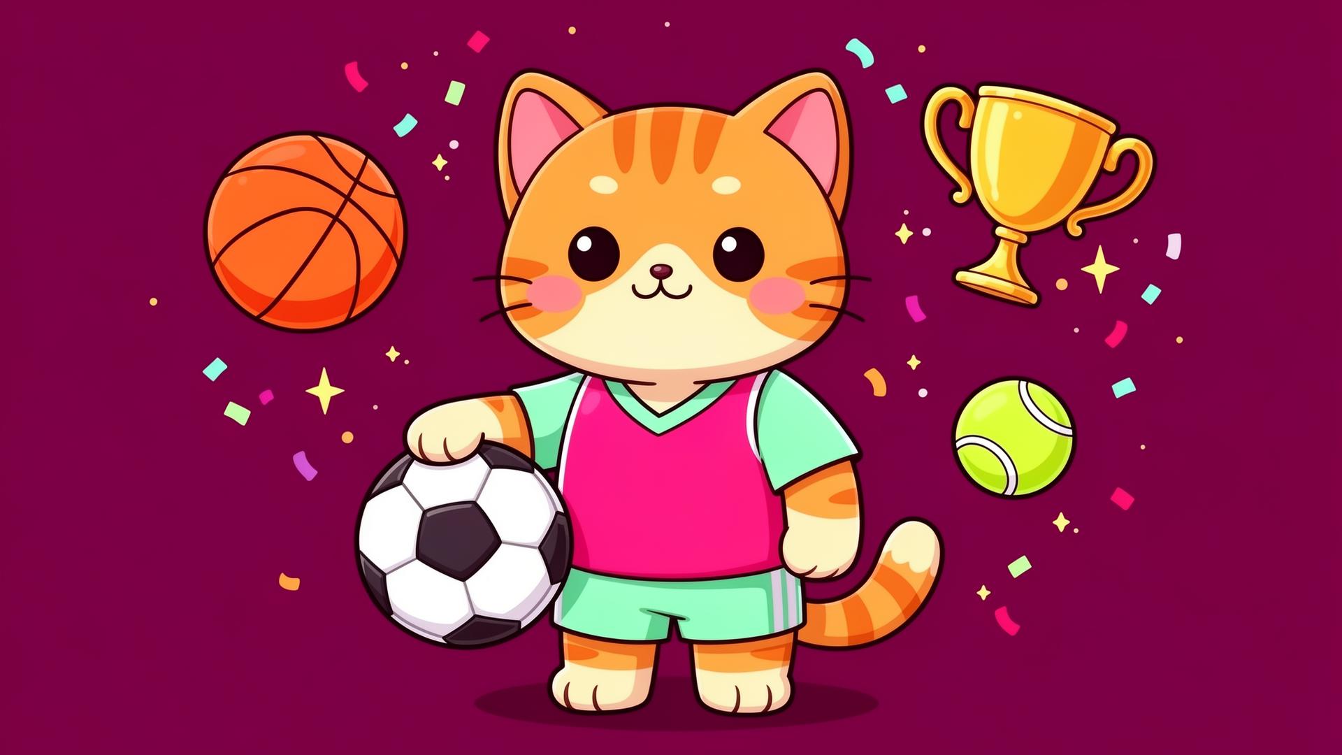 Speelse sport mascotte bij CatSpin